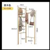 Perchero de pie para dormitorio, uso doméstico, perchero de esquina, almacenamiento, madera maciza, ahorrador de espacio, colgador de esquina simple para ropa y bolsos
