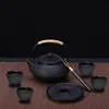 Sala de Modelos Casa de Té Estante Antiguo Juego de Té Decoración Suave Estilo Chino Nuevo Tetera Pequeña Creativa Olla de Hierro Fundido Adornos para Sala de Té