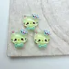 Gato Coroa de Resina Ktdiy Fofo Desenho Animado Acessórios de Nail Art Decorações de Unha Usáveis Colar Corrente de Celular Capa de Celular