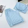 "Estilo Chino Retro" Conjunto de Pijama para Mujer, Dos Piezas tipo Algodón con Pantalones Largos y Shorts, Adecuado para Primavera, Otoño y Verano, Pantalones de Casa para Mujer, Pantalones Casuales