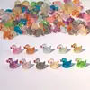 Acessórios de Pato Pequeno Luminosos de Resina DIY Cenário de Micro Paisagem Partículas Fofas Pacote de Material de Cola de Creme Enfeites Artesanais Enfeites