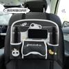 Bolsa de Almacenamiento para el Respaldo del Asiento de Coche de Dibujos Animados Cuero Resistente a la Suciedad Bolsa Colgante de Almacenamiento para Coche Linda Bolsa de Almacenamiento Multifuncional para Coche