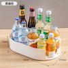 Caja de Almacenamiento para Bebidas de Cerveza de Refrigerador Doméstico Estante de Almacenamiento para Botellas de Condimentos de Gabinete de Encimera de Cocina Bandeja de Almacenamiento