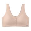 Hebilla de Apertura Frontal Ropa Interior Sin Costuras de Seda Helada para Madres de Mediana Edad y Mayores Sujetador Delgado sin Varillas Estilo Camiseta Interior Ropa Interior de Talla Grande