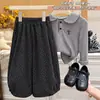 Calças Jogger Estilosas Novas de Outono para Meninas Calças Casuais Florais Estilo Coreano para Bebês Roupas Infantis Versáteis da Moda