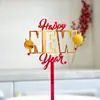 Copyright Estilo Ins 2026 Ano Novo Decoração de Bolo em Acrílico Feliz Ano Novo Véspera de Ano Novo Plug-in para Bolo Suprimentos de Festa