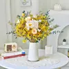 Ramo de Flores Secas Hojas de Eucalipto Rosa Eterna Flor Real Hortensia Hierba de Cristal Decoración del Hogar Adorno para Dormitorio Gypsophila