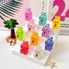 Caixa Cega de Coelho Rabanete Desenho Animado Fofo Luminoso Acessórios para Joias DIY Enfeites de Mesa Presente Criativo Acessórios de Resina Lote