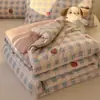 Colcha de verão grau materno e infantil para dormir sem roupa, algodão fresco estilo ins como nuvem, colcha de ar condicionado ultrassuave, colcha fina de verão, edredom de dormitório