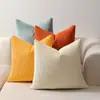 Funda de Cojín para Sofá de Pana Rayas Maíz Color Sólido Transfronteriza Tela Color Sólido Cojín Trasero de Cama para el Hogar Dropshipping