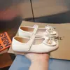 Zapatos de Cuero con Moño para Niñas 2024 Verano Nuevos Elegantes Zapatos de Princesa para Niñas Pequeñas Zapatos Individuales con Pedrería Mocasines de Suela Suave