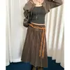 Cinturón de Cuero Trenzado con Borlas de Cuentas Estilo Étnico Vintage para Mujer Cintura Ceñida Adelgazante Línea de Cintura Edición Ancha Accesorios de Moda