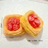 Tarte de Ovo Crocante de Pêssego Simulado Brinquedo Alimentar Criativo Artesanal DIY Acessórios de Cola de Creme Peças de Resina Materiais para Joias Atacado
