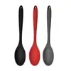 Cuchara grande densa de silicona todo en uno, utensilios de cocina de silicona, cuchara antiadherente para cocinar sopa, cuchara para mezclar, mango largo, ensalada más