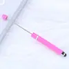 Caneta com Contas para Tela Sensível ao Toque Bobina Única DIY Feita à Mão Caneta Esferográfica Multicolorida Caneta de Assinatura com Contas Educacional para Negócios Atacado em Estoque