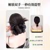 Peluca de Clip de Agarre para la Parte Trasera de la Cabeza Marubeni Bajo Estilo Bolso para el Cabello con Disco de Sentido Perezoso para Mujer Peluca Natural Esponjosa Estilo Pluma de Pollo