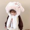 Muñeca de conejo móvil Otoño e invierno japonés Perro Pacha bufanda cálida engrosada mono dos piezas tres piezas orejeras gorro