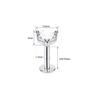 Aço Inoxidável 316L 100% Aço Inoxidável Fundido Piercing de Lábio Olho de Cavalo Joia para Piercing 1.2 Rosca Interna 1.0 Piercing de Orelha Rosqueável