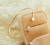 Ebay explosiones joyería coreana pulsera de amor en forma de corazón con diamantes completos apertura pulsera chapada en oro doble corazón E027