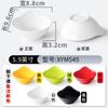 Plato pequeño de melamina de colores para salsas, Vajilla comercial tipo porcelana, Plato en forma de corazón con asa, Plato para condimentos, Plato para condimentos de restaurante de hot pot
