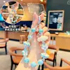 Llavero Creativo de Nube Colorida con Cuentas, Cuentas Pintadas a Mano, Cadena de Flor para Teléfono Móvil, Colgante para Mochila Escolar de Estudiante, Pequeño Regalo para Mejor Amigo