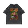 Camiseta vintage lavada de manga curta Dragon Ball anime americana oversized Algodão T Europeia e Americana peça única entrega
