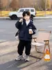 Ropa de Invierno para Niños Parka con Forro de Felpa Bolsillos Grandes Estilo Coreano Abrigo de Algodón Grueso para Niños Pequeños y Medianos Ropa de Algodón de Invierno