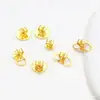 Tapones para Orejas Chapados en Cobre, Tapones de Aretes de Oro de 18K, Anticaída, Aretes Fijos, Antideslizantes, Anticaída, Accesorios para Orejas de Nariz de Cerdo A55C