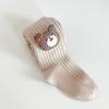 Meia-calça 3D Urso Mika para Meninas Estilo Coreano Primavera e Outono Algodão Fino Estilo Ocidental Meia-calça Princesa Calça Infantil