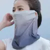 2025 Nueva Máscara de Protección Solar Extensa para Mujeres Atractivas, Seda de Hielo, Fresca, Anti-UV, Máscara Facial para Ciclismo al por Mayor