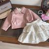 Chaqueta de Cuero para Niñas Primavera y Otoño Nueva Moda Chaqueta Casual Cool Estilo Occidental para Niños Chaqueta de Motociclista AWA195