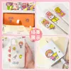 Conjunto de Adesivos para Planner 100 Folhas Material para Diário Ferramentas Fofo Menina DIY Padrões Pequenos Copo de Água Adesivos de Papelaria