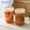 BNBS Recipiente Hermético de Plástico para Pepinillos Grado Alimenticio Caja de Almacenamiento para Rábanos Encurtidos Caseros Caja Multiespecificación para Conservar Fresco