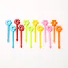 Tenedor de Fruta de Dibujos Animados para Niños Desechable Letrero Bento Traje Estilo Japonés Anime Letrero de Fruta Jirafa Animal Tenedor Traje