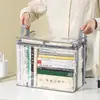 Caja de almacenamiento para libros bolsa a prueba de polvo, bolsa de almacenamiento transparente, bolsa de embalaje para secundaria, caja de almacenamiento impermeable, herramienta para organizar libros