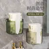 Caixa de armazenamento de lenços de papel semi-transparente caixa de luxo leve caixa doméstica banheiro cozinha papel toalha de rosto montada na parede sem perfuração