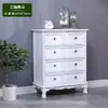 Gabinete de Almacenamiento Estilo Americano de Madera Maciza, Gabinete Pequeño para Sala de Estar y Dormitorio, Cómoda Ancha, Gabinete Lateral Estrecho para Uso Doméstico