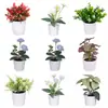 Más de 100 Tipos de Flores Artificiales y Plantas Verdes, Combinaciones de Plantas Artificiales en Maceta de Plástico, Flores Artificiales de Venta Caliente Transfronteriza, Mini Bonsáis Artificiales, Fuentes de Suministro