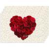 Amazon más vendido amor Día de San Valentín individual decoración del hogar decoración de cocina mantel individual de impresión digital para mesa de comedor