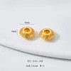 Cuentas Mini de Oro Antiguo Lingote de Oro Nudo Chino Plato de Deseos Auspiciosos Anillo Pequeño Pulsera Pulsera DIY Collar