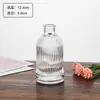 Vaso Pequeno Listrado de Vidro Transparente Minimalista Recipiente para Flores Japonês Nórdico Sala de Estar Mesa de Jantar Arranjo de Flores Moderno Decoração Modelo de Exportação