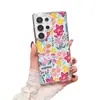 Estuche Magnético para Teléfono de Colorido Diseño de Flores, Más Vendido en Comercio Exterior, Adecuado para Samsung S23 Ultra, Estuche Duro Transparente para Galaxy S22
