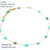 Collar de Acero Inoxidable Transfronterizo con Cuentas de Cristal y Cristal Dulce Turquesa Piedra Natural Personalizado Cadena Clavicular de Alta Gama
