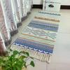 Tapete Decorativo Bordado com Franjas Estilo Boêmio Poliéster Algodão Artesanal Transfronteiriço para Quarto, Cabeceira de Cama, Hotel, Pousada