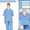 Direto da fábrica, uniformes de trabalho para indústria alimentícia em estoque, conjunto de mangas compridas, uniforme de serviço de alimentação estilo macacão dividido para oficina, disponível em várias cores, vestuário para sala limpa