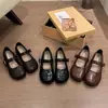 Sapatos Mary Jane Confortáveis com Solado Macio Retrô para Mulheres 2026 Verão Nova Moda Versátil Rasteirinhas Baixas Estilo Ballet