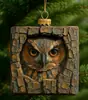 Decoraciones de Colgante Plano Acrílico de Nuevo Producto Transfronterizo Adornos Navideños Regalo Navideño Perfecto Animales para Árbol de Navidad