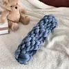 Almohada Nórdica Tejida a Mano para Mesita de Noche, Decoración para Sofá de Sala de Estar, Almohada Retorcida para Cama, Cojín Decorativo para Sofá de Terciopelo Dorado