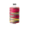 Fio de Poliéster Multicor para Roupa Fio Gradiente Arco-Íris Colorido para Costura à Mão 402 Lote de Fio de Costura Metabo