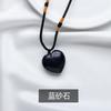 Mar de China Oriental cristal natural piedras semipreciosas manualidades en forma de corazón colgante de amor piedra de energía collar de 3 cm fabricantes al por mayor